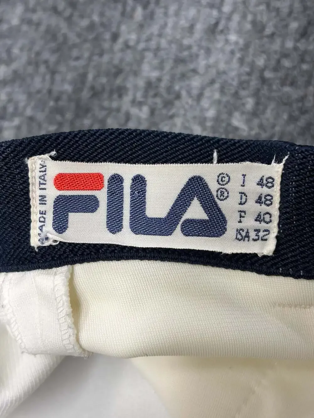 Fila Vintage Bjorn Borg Style Tennis Shorts White-Blk-Red-size 40-made in Italy